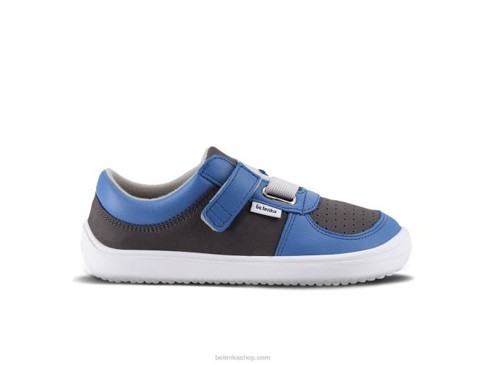 P88T199 Blue & Grey Kids Barefoot Sneakers - Fluid