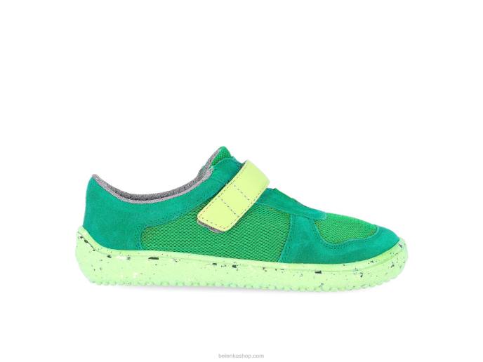 P88T222 All Green Kids Barefoot Sneakers - Joy