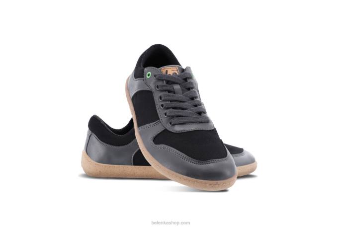 P88T13 Dark Grey & Black Barefoot Sneakers - Champ 2.0 - Vegan Men