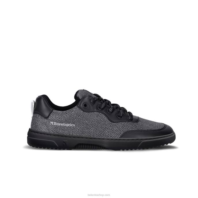 P88T83 Black & Grey Barefoot Sneakers Barebarics - Kudos Men