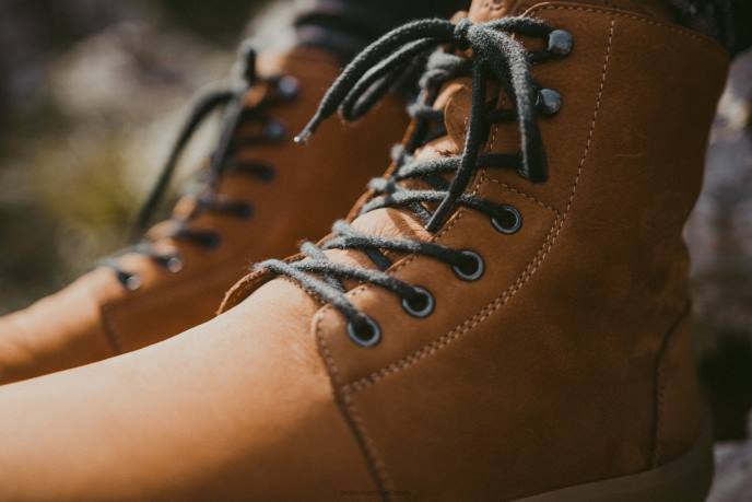 P88T54 Cognac Brown Winter Barefoot Boots Winter 2.0 Neo Men