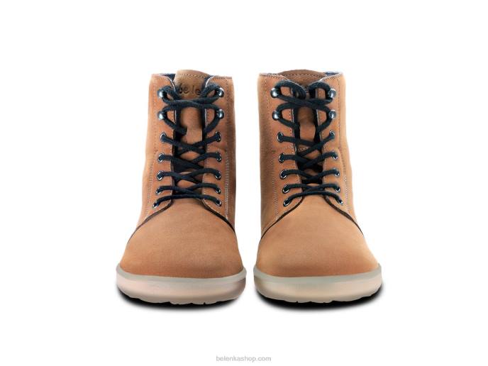 P88T54 Cognac Brown Winter Barefoot Boots Winter 2.0 Neo Men