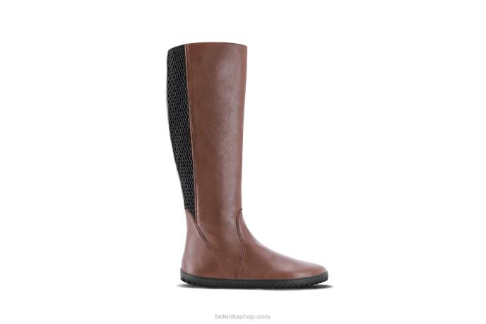 P88T137 Dark Brown Barefoot Long Boots Charlotte Women