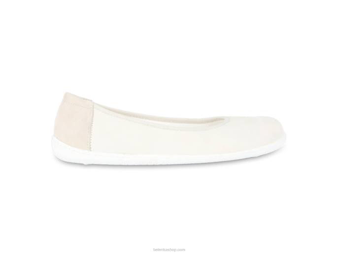 P88T162 Chalk White Ballet Flats - Sophie Women
