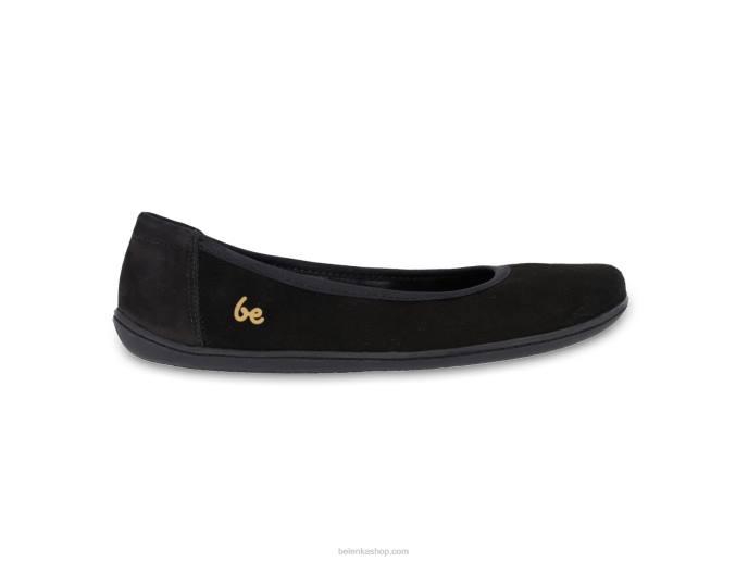 P88T163 All Black Ballet Flats - Sophie Women